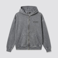 Худи на молнии SKOLKOVO Garment Dyed, серый