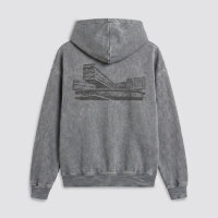 Худи на молнии SKOLKOVO Garment Dyed, серый