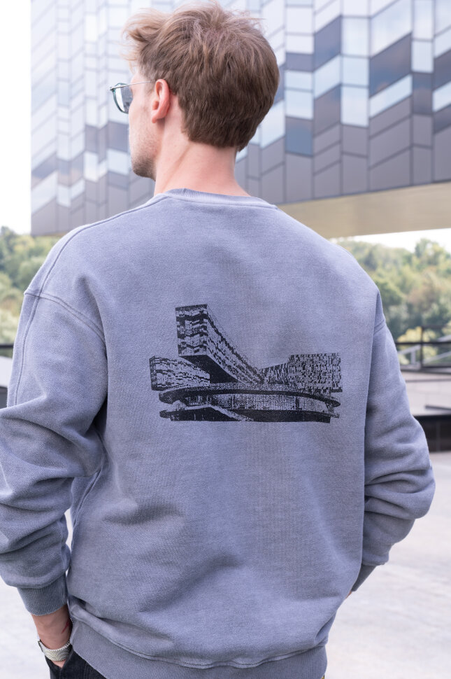 Свитшот SKOLKOVO Garment Dyed, серый