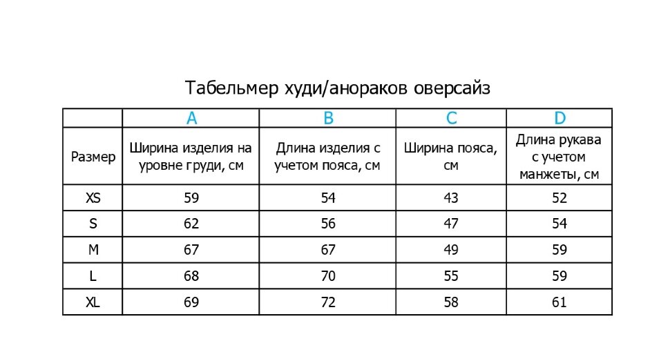 Анорак SKOLKOVO оверсайз, голубой