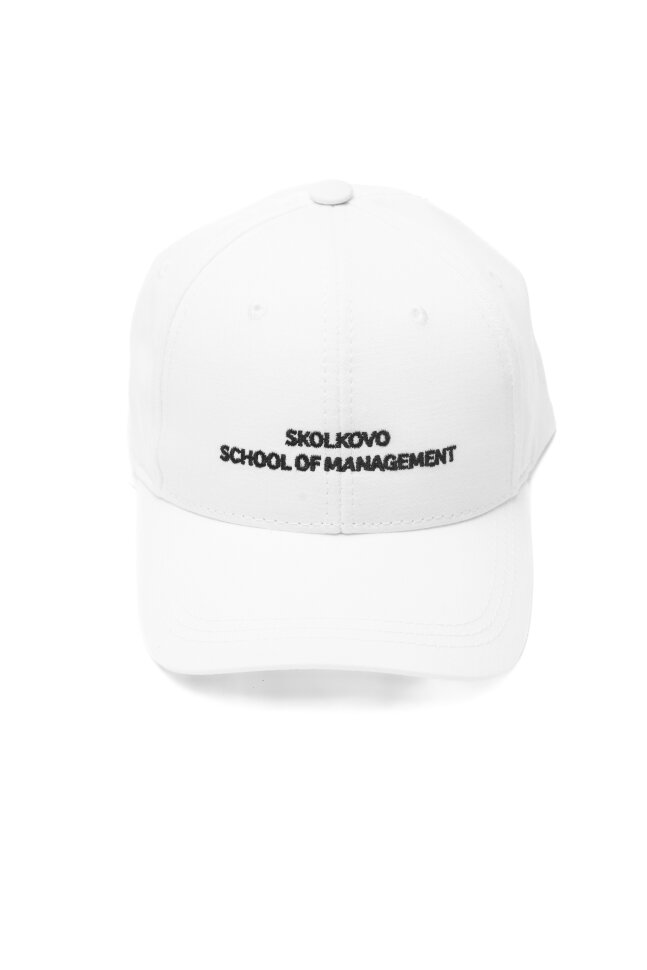 Бейсболка белая Skolkovo school of management