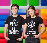 Футболка Keep Calm and Do Business in Russia