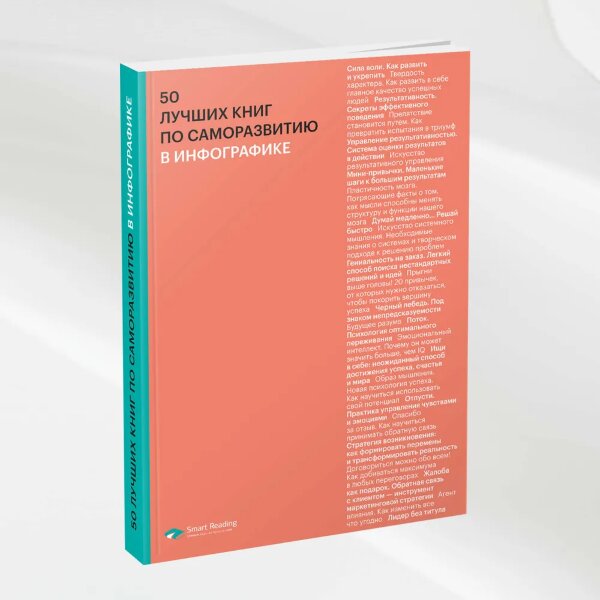 Книга 50 лучших книг по саморазвитию в инфографике