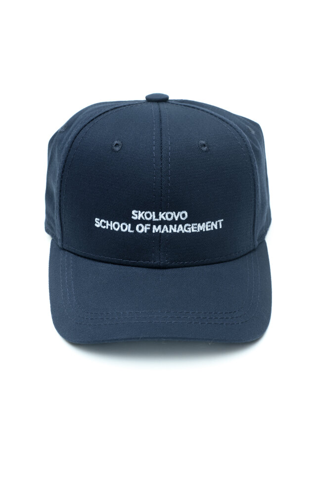 Бейсболка синяя Skolkovo school of management