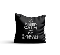 Подушка Keep Calm and Do Business in Russia
