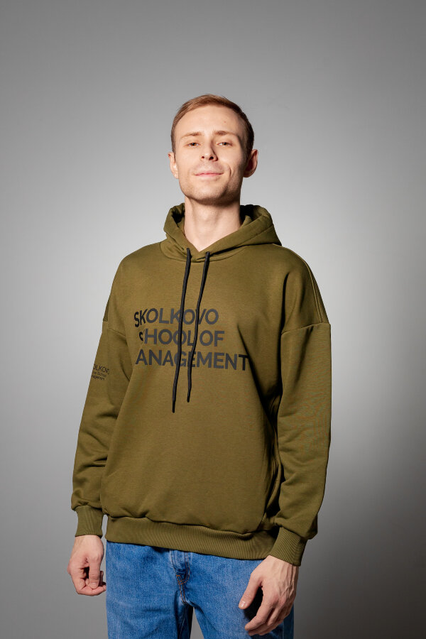 Худи оверсайз хаки Skolkovo school of management