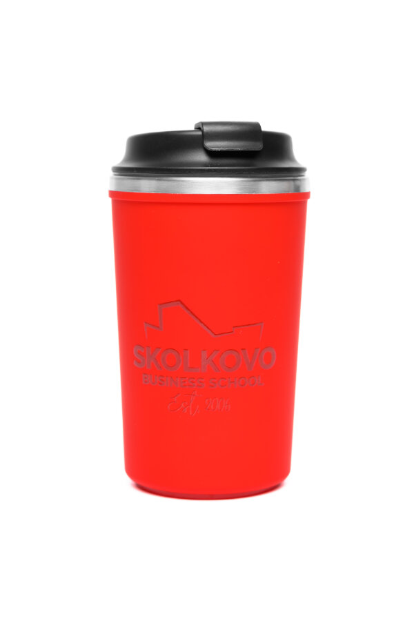 Термокружка на присоске Skolkovo красная