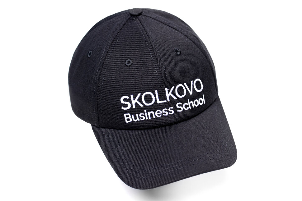 Бейсболка черная Skolkovo Business School