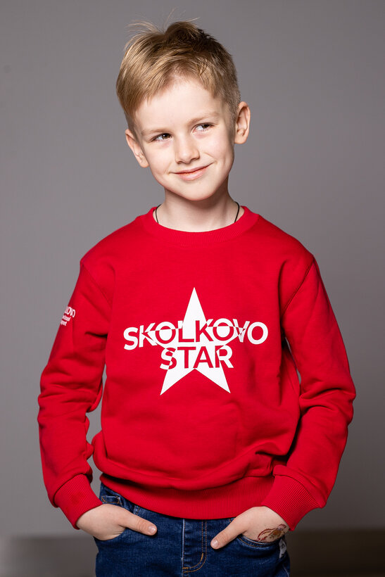 Свитшот детский Skolkovo Star красный