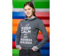 Худи двойная Keep Calm and Do Business in Russia унисекс