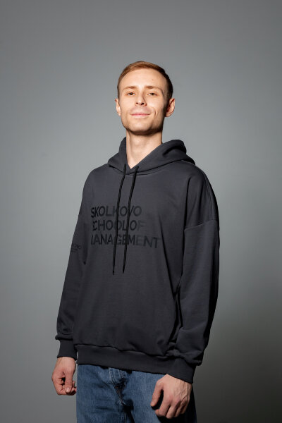 Худи оверсайз серое Skolkovo school of management