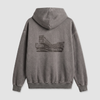Худи на молнии SKOLKOVO Garment Dyed, коричневый