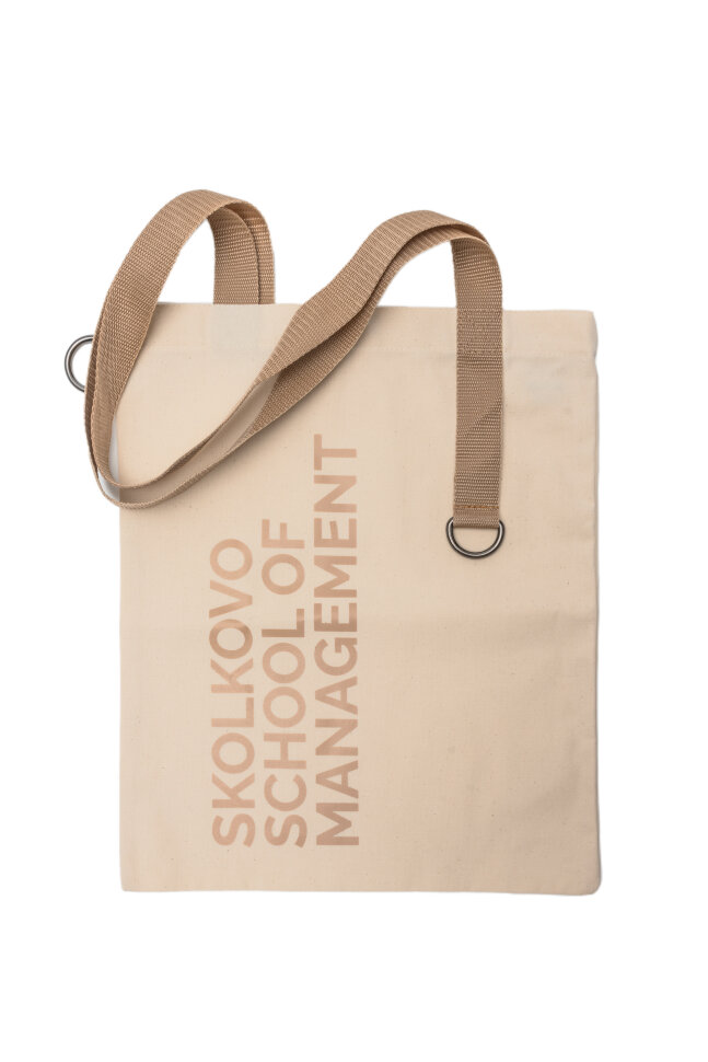 Шоппер бежевый Skolkovo Business School new